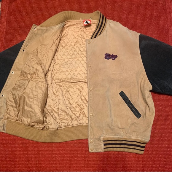 VINTAGE Mickey Mouse Leather Jacket - Picture 4 of 7